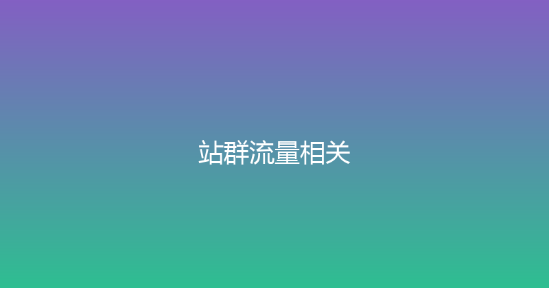 站群流量相关 封面图
